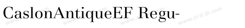 CaslonAntiqueEF Regu字体转换